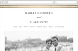 "Gilded Frame" - Wedding Website in Gold by Stacey Meacham - Desktop Design