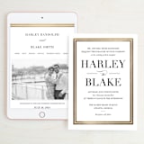 "Gilded Frame" - Wedding Website in Gold by Stacey Meacham - Match Your Stationery