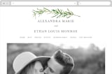"Simple Sprigs" - Wedding Website in Fern by Erin Deegan - Desktop Design