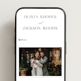 "Fineline" - Wedding Website in Spun Sugar by Jessica Williams - Mobile Layout