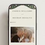 "Frame" - Wedding Website in Emerald by Jen Owens - Mobile Layout