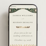 "Frame" - Wedding Website in Emerald by Jen Owens - Mobile Layout