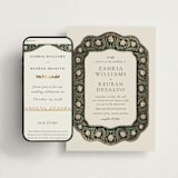 "Frame" - Wedding Website in Emerald by Jen Owens - Match Your Stationery