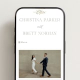 "Posy" - Wedding Website in Blush by Everett Paper Goods - Mobile Layout