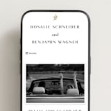 "Petite Sprig" - Wedding Website in Black Dahlia by Olivia Raufman - Mobile Layout