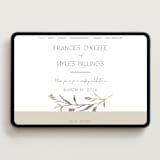 "Perennial" - Wedding Website in Cotton by Amy Kross - Desktop Design