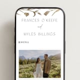 "Perennial" - Wedding Website in Cotton by Amy Kross - Mobile Layout