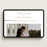 "Opulence" - Wedding Website in Pearl by Stacey Meacham - Desktop Design
