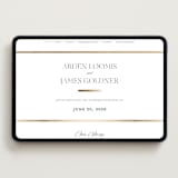 "Opulence" - Wedding Website in Pearl by Stacey Meacham - Desktop Design