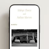"Magazine" - Wedding Website in Lace by Kaydi Bishop - Mobile Layout