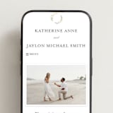 "Embrace" - Wedding Website in Cloudy by Jennifer Postorino - Mobile Layout