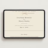 "Bow Tie" - Wedding Website in Ivory by Baumbirdy - Desktop Design