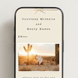 "Bow Tie" - Wedding Website in Ivory by Baumbirdy - Mobile Layout