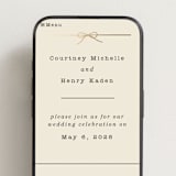 "Bow Tie" - Wedding Website in Ivory by Baumbirdy - Mobile Layout