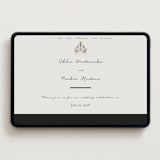 "Hand Illustrated Whimsical Chandelier" - Wedding Website in Noir by Jackie Crawford - Desktop Design
