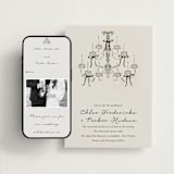 "Hand Illustrated Whimsical Chandelier" - Wedding Website in Noir by Jackie Crawford - Match Your Stationery