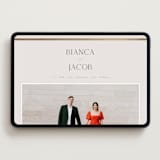 "Eloquent" - Wedding Website in Ivory by Angela Thompson - Desktop Design