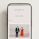 "Eloquent" - Wedding Website in Ivory by Angela Thompson - Mobile Layout