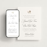 "Here With You" - Wedding Website in Classic Bride by Design Lotus - Match Your Stationery