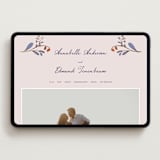"Together in Bloom" - Wedding Website in Wisteria by Monika Konieczna - Desktop Design