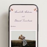 "Together in Bloom" - Wedding Website in Wisteria by Monika Konieczna - Mobile Layout