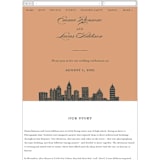 "Big City - Atlanta" - Wedding Website in Georgia Peach by Hooray Creative - Guest Management