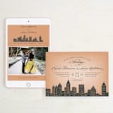 "Big City - Atlanta" - Wedding Website in Georgia Peach by Hooray Creative - Match Your Stationery