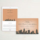 "Big City - Atlanta" - Wedding Website in Georgia Peach by Hooray Creative - Match Your Stationery
