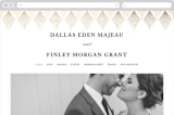 "Deco Fan Border" - Wedding Website in Classic White by Kelly Schmidt - Desktop Design