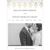 "Deco Fan Border" - Wedding Website in Classic White by Kelly Schmidt - Mobile Layout