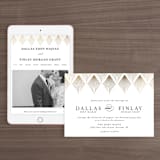"Deco Fan Border" - Wedding Website in Classic White by Kelly Schmidt - Match Your Stationery