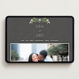 "Botanical Blooms" - Wedding Website in Mint by Kristie Kern - Desktop Design