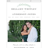 "Painted Leaves" - Wedding Website in Evergreen by Olivia Raufman - Mobile Layout