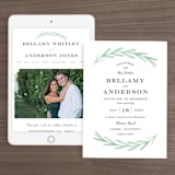 "Painted Leaves" - Wedding Website in Evergreen by Olivia Raufman - Match Your Stationery