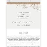 "Sketched Flora" - Wedding Website in Cream by Paper Raven Co. - Mobile Layout