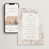 "Sketched Flora" - Wedding Website in Cream by Paper Raven Co. - Match Your Stationery