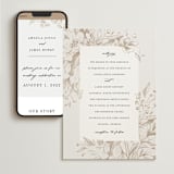 "Sketched Flora" - Wedding Website in Cream by Paper Raven Co. - Match Your Stationery