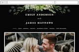 "Agave & Greens" - Wedding Website in Midnight by Susan Moyal - Desktop Design