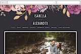 "Midnight Blooms" - Wedding Website in Payne Grey by Bonjour Paper - Desktop Design