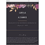"Midnight Blooms" - Wedding Website in Payne Grey by Bonjour Paper - Guest Management