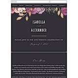 "Midnight Blooms" - Wedding Website in Payne Grey by Bonjour Paper - Mobile Layout