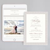 "Simply Grand" - Wedding Website in Dove by Hooray Creative - Match Your Stationery