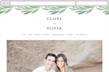 "Garden Square" - Wedding Website in Basil by Olivia Raufman - Desktop Design