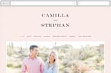 "Simply Framed" - Wedding Website in Blush by Maddy Hague - Desktop Design