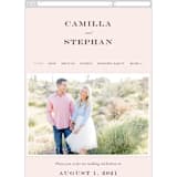 "Simply Framed" - Wedding Website in Blush by Maddy Hague - Guest Management