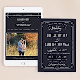 "Nouvelle Ere" - Wedding Website in Midnight by Bonjour Paper - Match Your Stationery
