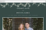 "Watercolor Wreath" - Wedding Website in Linen by Katrina Crouch - Desktop Design