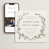 "Watercolor Wreath" - Wedding Website in Linen by Katrina Crouch - Match Your Stationery