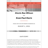 "Alexis" - Wedding Website in Coral by Calee A.H. Cecconi - Guest Management