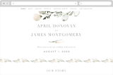 "Romantic Eucalyptus" - Wedding Website in Sage by Petra Kern - Desktop Design